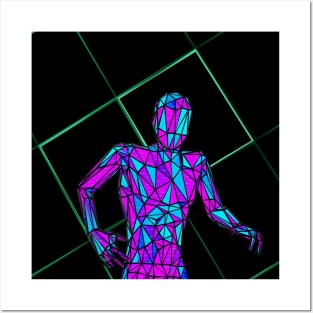 Polygonal man Posters and Art